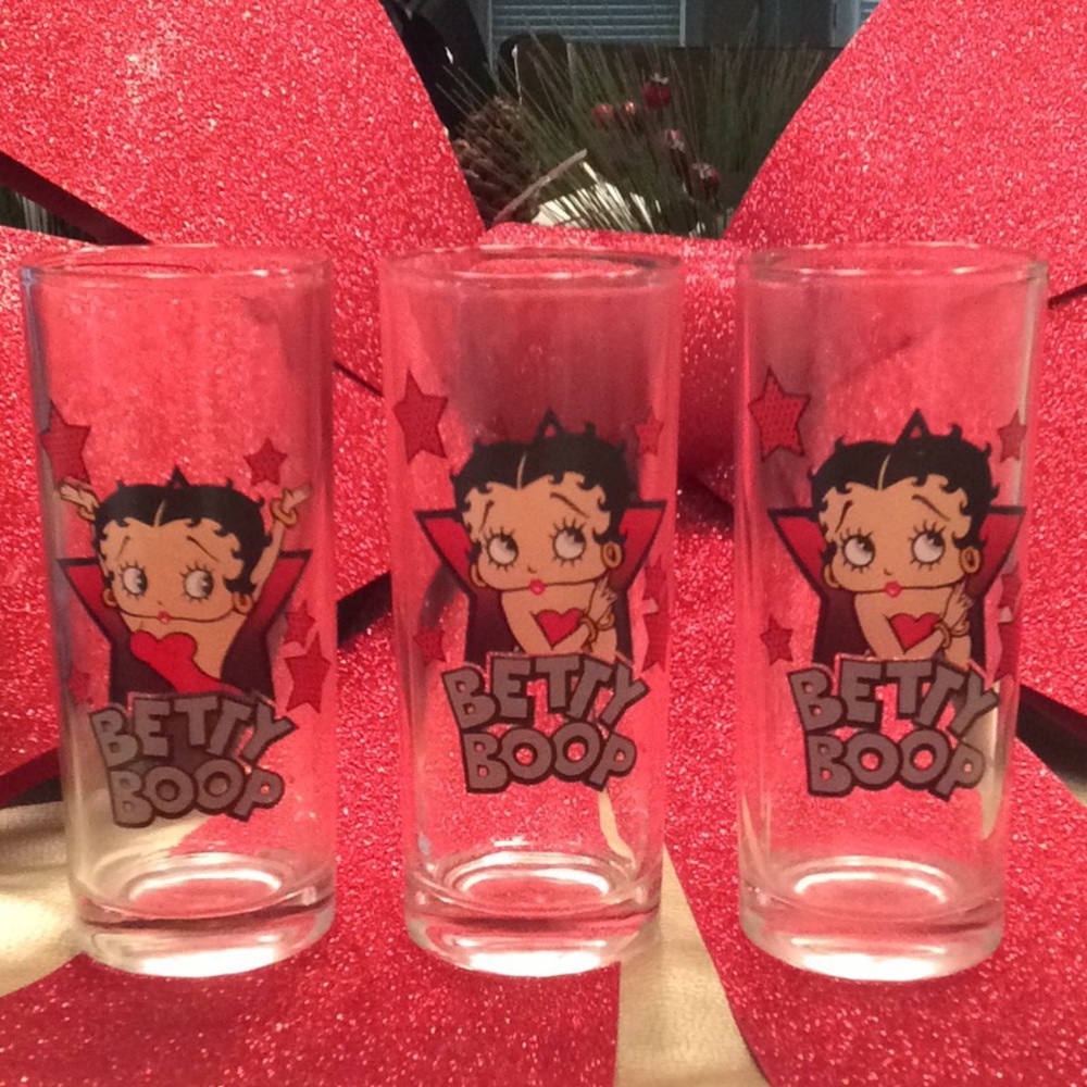 Betty Boop Drinking Glasses 3ct